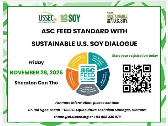 LINK ĐĂNG KÝ THAM DỰ TỌA ĐÀM TIÊU CHUẨN THỨC ĂN ASC